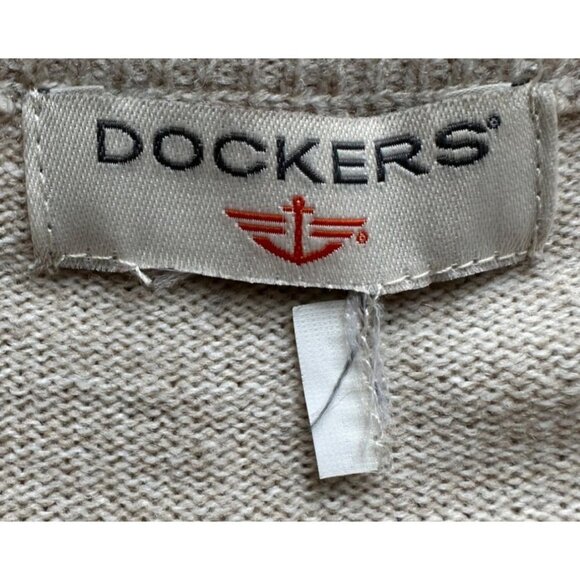 Dockers Sweater Men Tan Brown Long Sleeve Argyle Pattern Large? - Picture 5 of 8